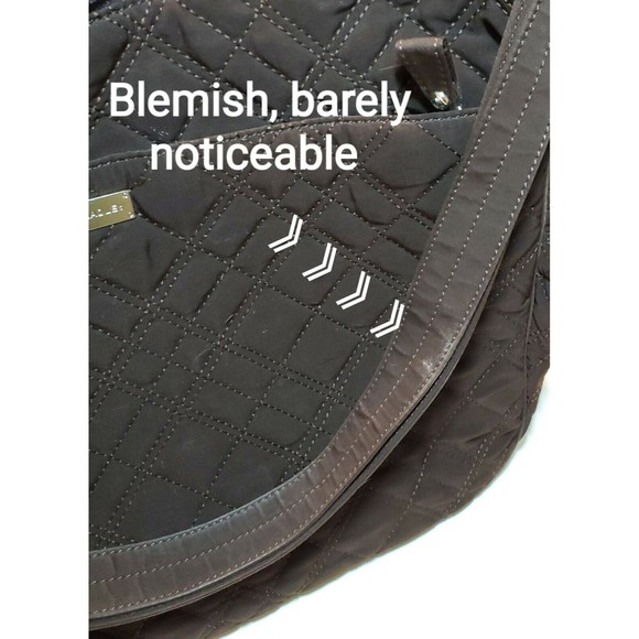 Vera Bradley Purse Microfiber Zebra Vinyl Lined Quilted Toiletry Travel Handbag - Picture 9 of 12